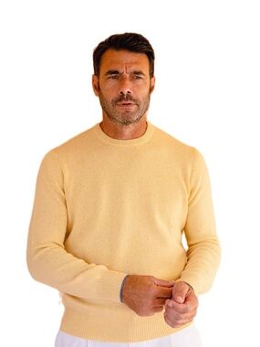Vintage Loro Piana Mustard Knit Silk blend Sweater